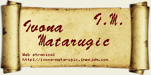 Ivona Matarugić vizit kartica
